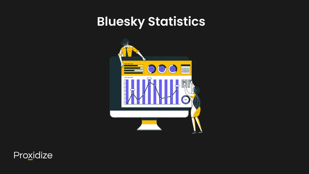 Image of a large computer screen with a graph and two people holding the screen. Text above reads