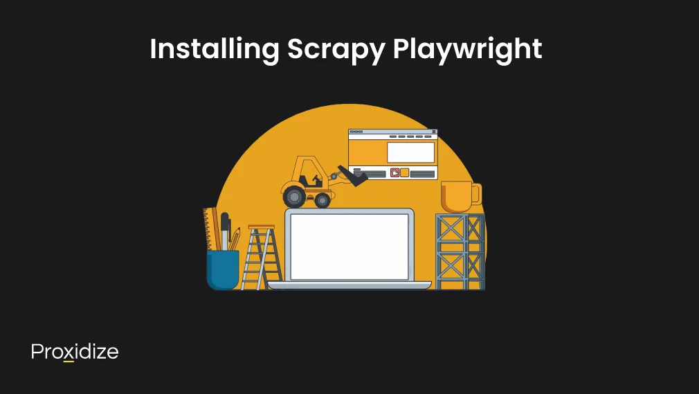 Image of a computer with a tractor on top of it carrying a web page. Text above the image reads