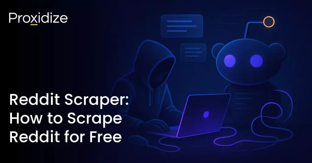 A drawing of a person in a hoodie working at a laptop next to the Reddit logo next to the title 