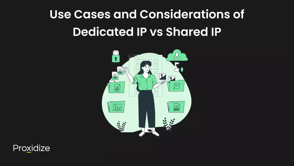 Image of a woman surrounded by files sending information to each other. Above the image is text reading