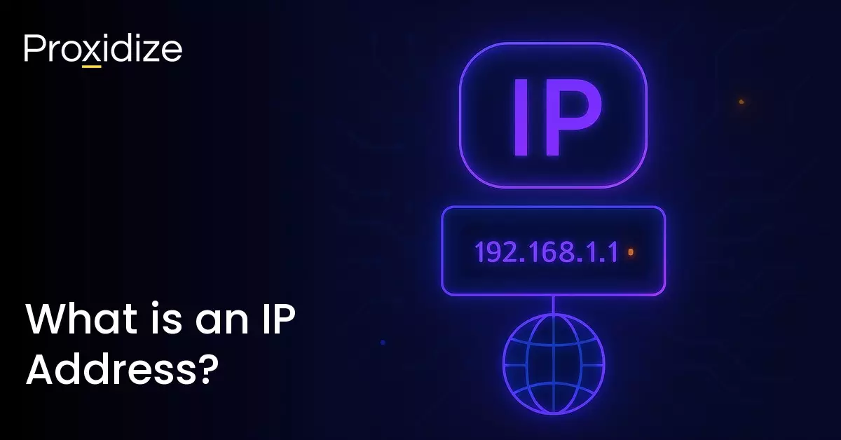 Image of a box reading IP with an IP address under it and a wifi logo under that. Text to the side reads 