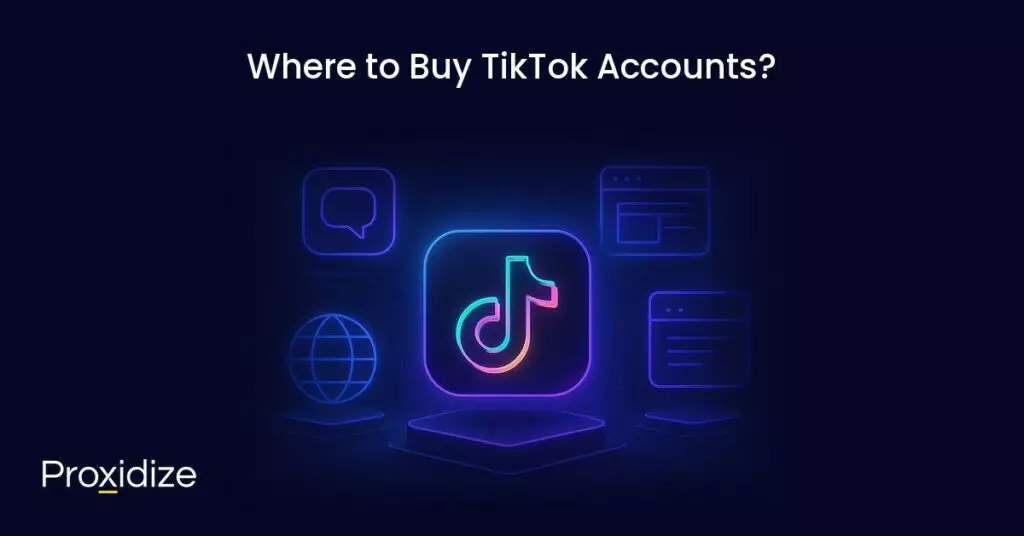 a drawing of a tiktok logo, a browser, an internet symbol and a chat icon under the title