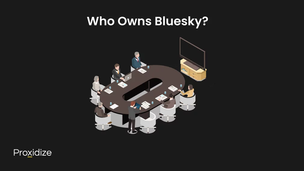 Image of a board meeting. Text above reads