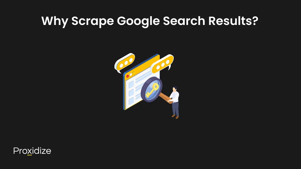 Image of a man holding a magnifying glass over a webpage. Text above reads 